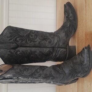 Corral Circle G Women's 9 Fillgree Snip Toe Western Cowgirl Leather Boots